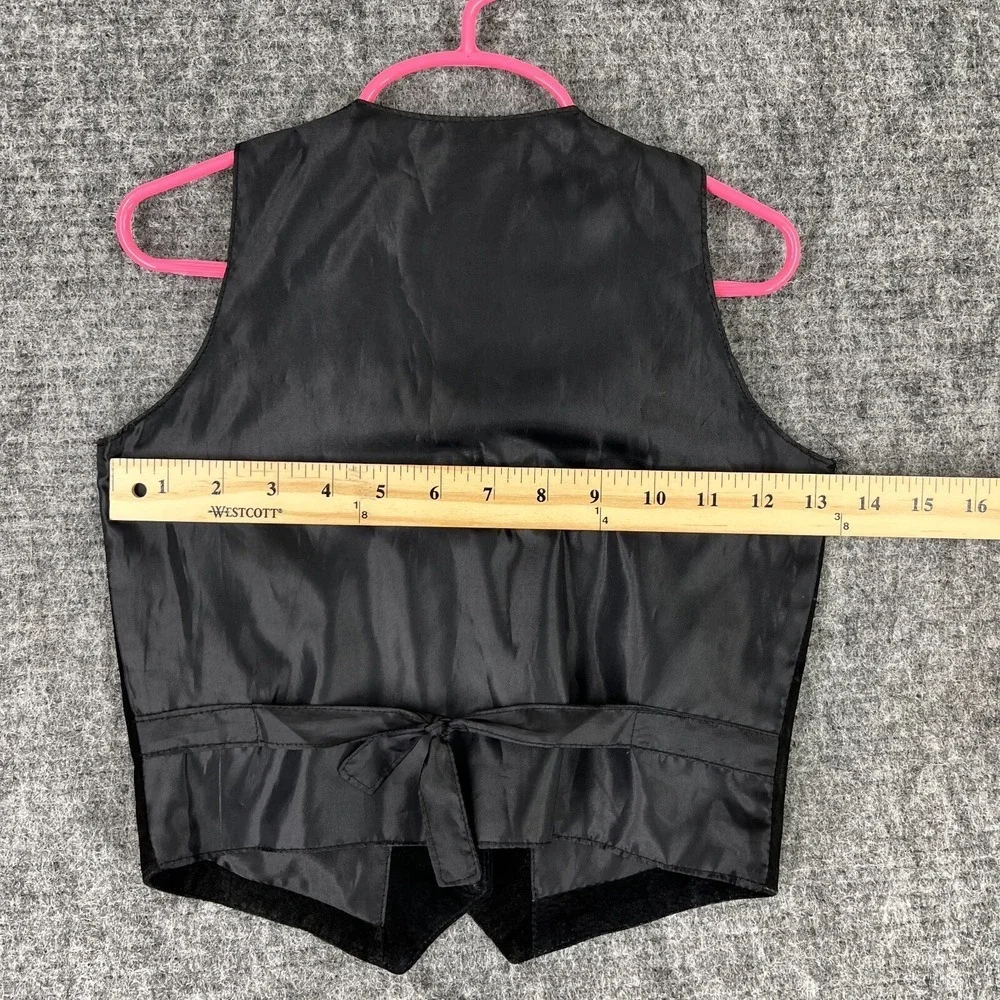 Whos That Girl 90s Y2K‎ Grunge Retro Vintage Streetwear Leather Vest Girls M